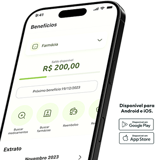Acesse seu benefício através de nosso app
