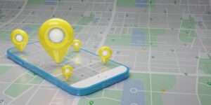 maps com diversos pins amarelos mostram Capilaridade de farmácias no PBM da Funcional