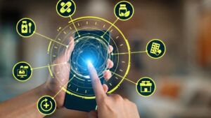 celular com ícones de convênio farmácia corporativo